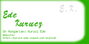ede kurucz business card